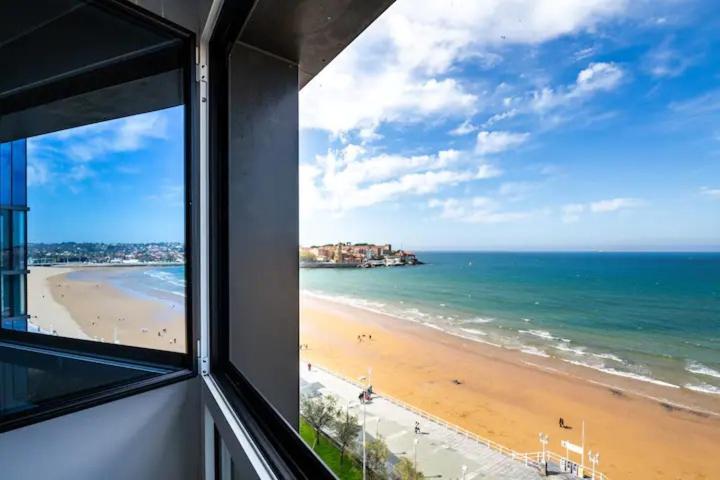 Apartamento Ezcurdia 22 Playa De San Lorenzo Primera Linea Gijón Eksteriør bilde